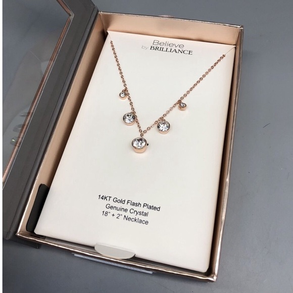 BELIEVE BY BRILLIANCE CRYSTAL NECKLACE NWT - Picture 3 of 10